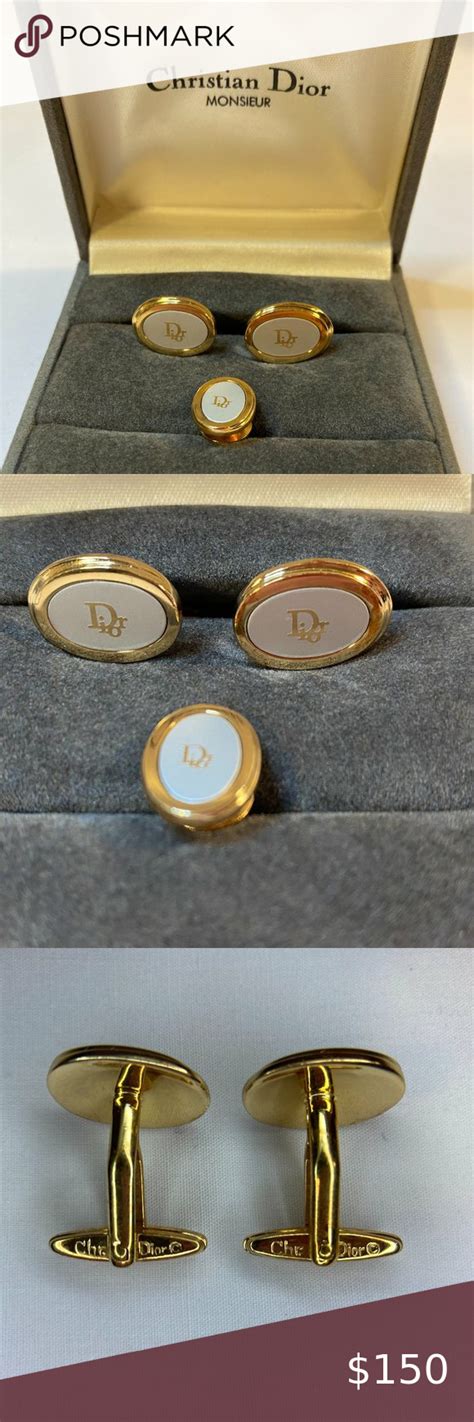 dior cufflinks|christian Dior cufflinks vintage.